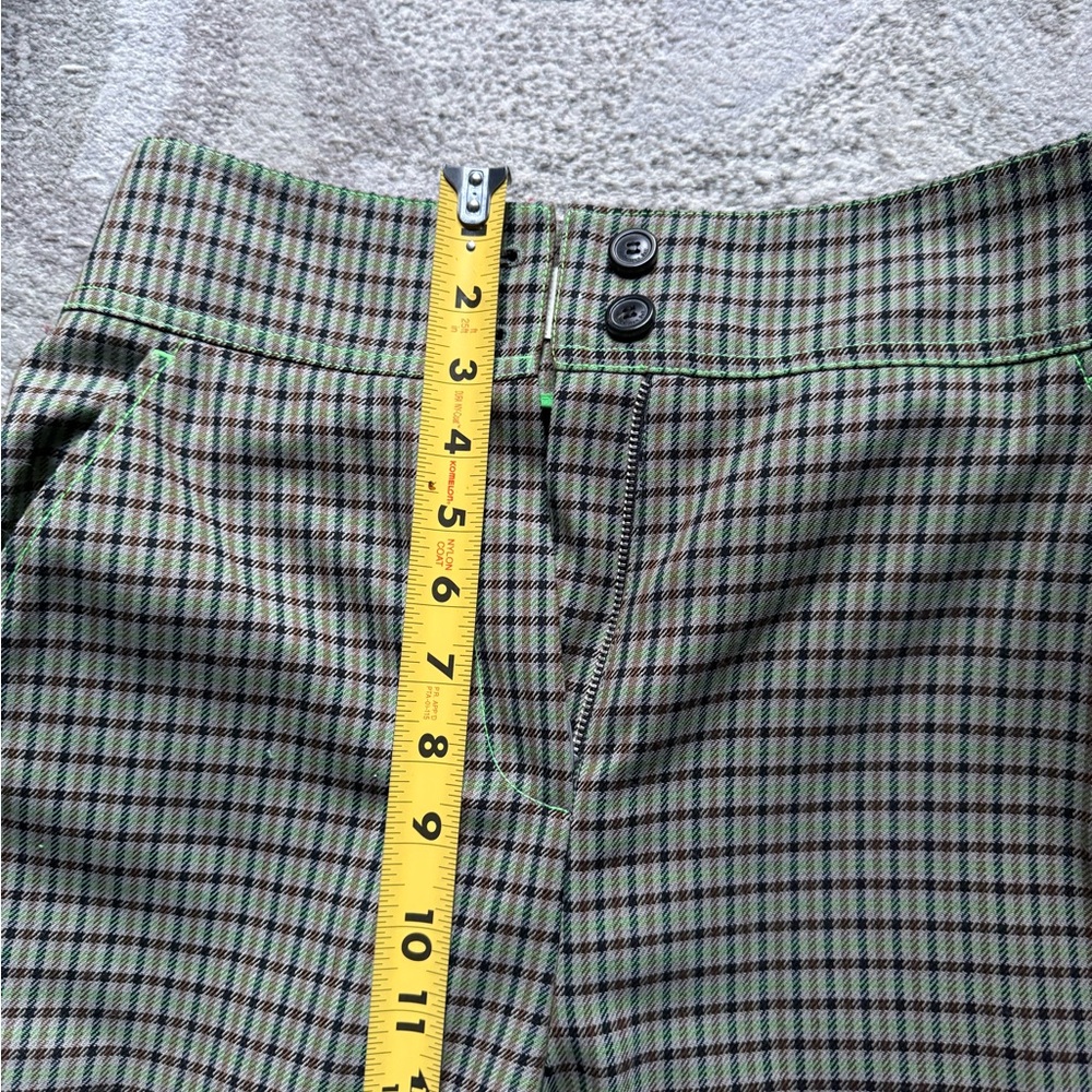 Andersson Bell Celina side pleat plaid green pants NWOT - Picture 10 of 16